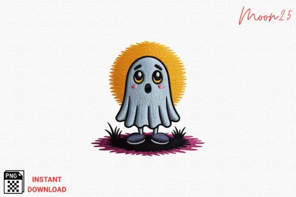 Cute Ghost Embroidery PNG Review for Boutiques