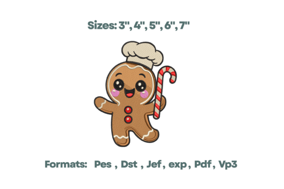Cute Gingerbread Chef Embroidery Design Review