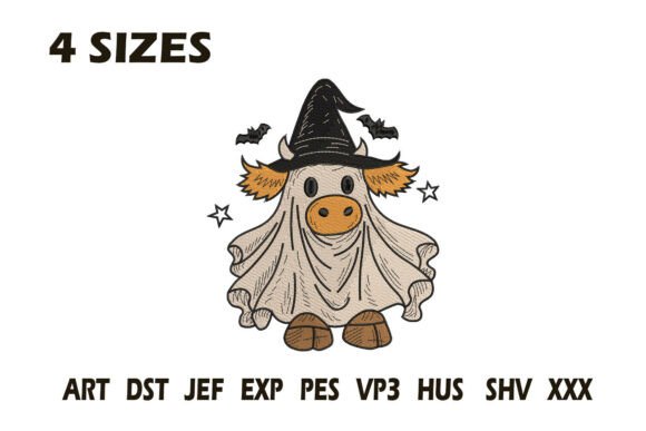 Ghost Cow Halloween Embroidery Design Review